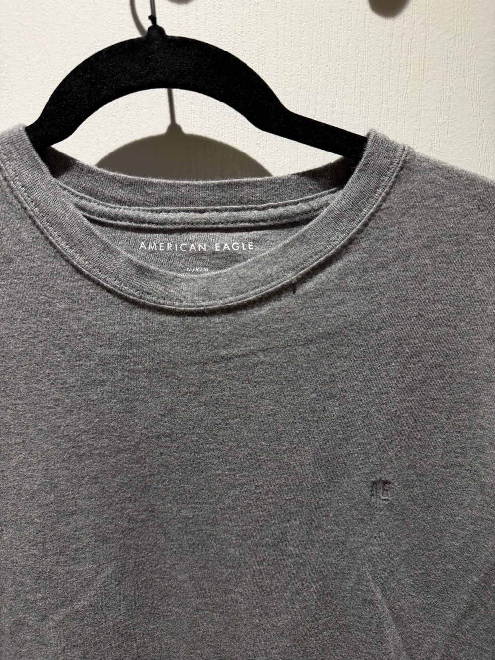 American Eagle Gray Logo Crewneck Tee